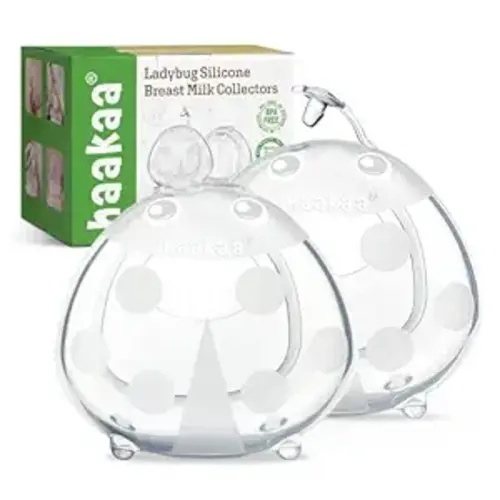 haakaa Ladybug Milk Collector Wearable Milk Collector Ladybug Breastmilk Collector Breastfeeding Milk Catchers Breast Milk Savers 2.5oz/75ml 2 PCS