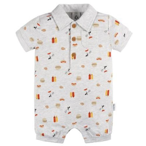 Gerber Baby & Toddler Boys' Collared Romper - Turtle - 6-9 Months