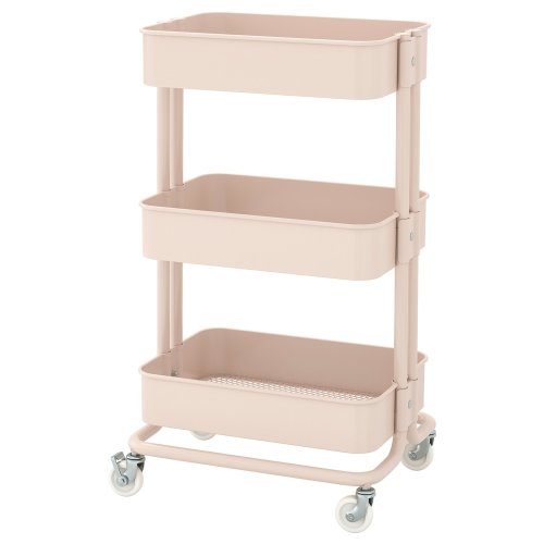 RÅSKOG Utility cart - pink 35x45x77 cm (13 3/4x17 3/4x30 3/8 ")