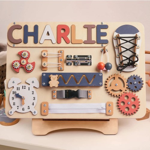 Personalised Name Puzzle board personalised Busy board Baby name puzzle baby girl gift for 2 year old boy baby 1st birthday gift holpuzzle