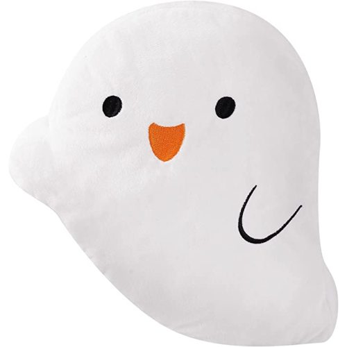 Halloween Spooky Ghost Pillow,12.5 inch White Ghost Pillow Cute Plush Stuffed Decorative Plushie Throw Pillow Gifts Soft Cat Toys Gifts for Halloween Couch, Party, Classroom, Home Decor