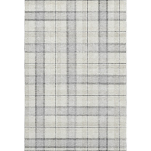 Premium Machine Washable Corum AMF1052 Plaid Rug