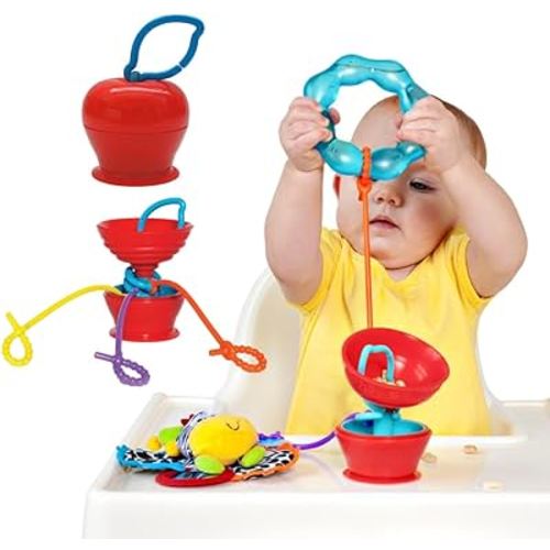 Grapple, The baby suction cup toys holder for High chair toys, stroller toys and teething toys for babies 6-12 months. One of your baby must haves!