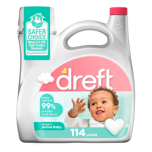 Dreft Stage 2: Active Baby Liquid Laundry Detergent 165 fl oz