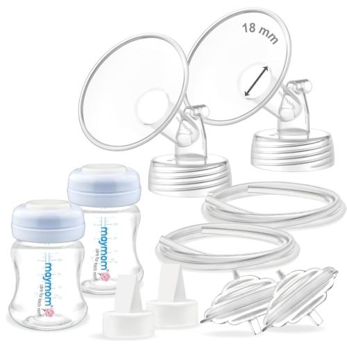 18mm Flange Maymom Pump Parts Compatible with Spectra S2 S1 9 Plus Breastpump Not Original Spectra S2 S1 Replacement Pump Parts Accessories, Small Flange