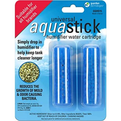 PureGuardian Aquastick, Universal, Genuine Guardian Technologies Antimicrobial Humidifier Treatment, Ultrasonic & Evaporative, Fits All Brands, Reduces Odors, 2 Count (One Pack of Two), GGHS15