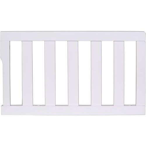 Convertible Crib Toddler Guard Rail in White, Compatible with Select Cribs, Crib to Toddler Bed Conversion, Easily Attachable (21.25L x 1.2W x 12.25H)