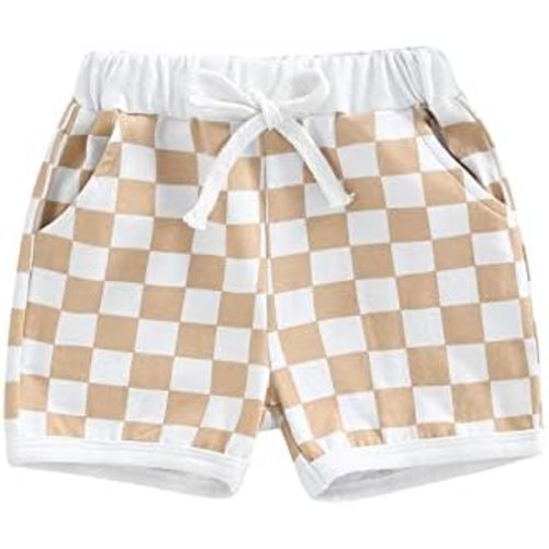 Toddler Baby Boy Girl Checkerboard Plaid Pants Elastic Waist Casual Trousers Spring Summer Fall Winter Long Pants