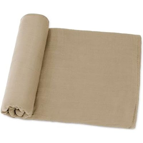 Comfy Cubs Muslin Swaddle Blankets Pack of 1 - 47 x 47 Inch Soft Cotton Baby Blanket Set, Large Multipurpose Wraps for Newborns - Self-Soothing Swaddles for Newborns - Cedar