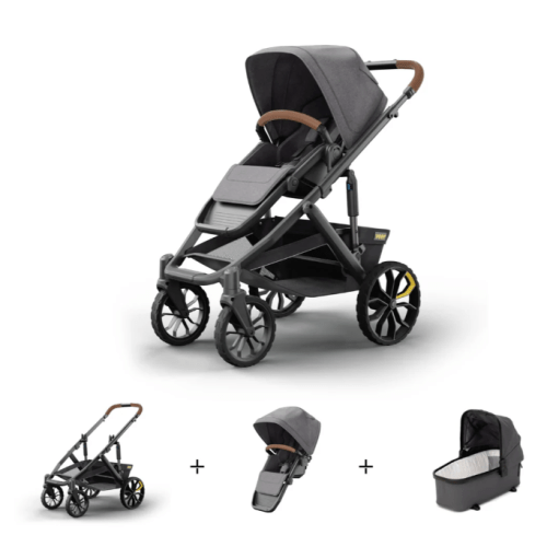 Shop Veer Switch&Roll Stroller with Infant Essentials (Switch&Roll Stroller Frame, SwitchBack Seat Luxe, Bassinet, Leather Frame Grips) - Li'l Baby Sprouts