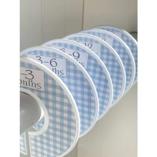 Baby Closet Dividers Clothes Organizers Size Dividers Size Organizers Baby Shower Gift Blue Gingham