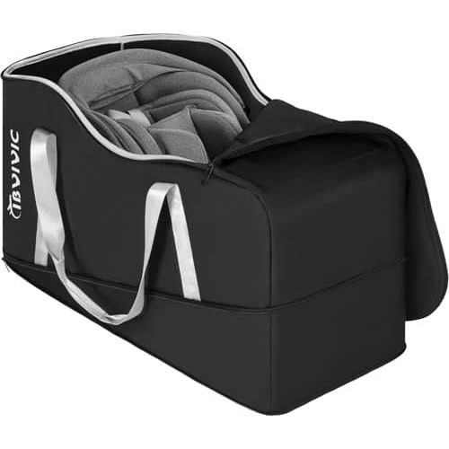 IBVIVIC Car Seat Travel Bag Compatible with UPPAbaby Aria and Mesa, Infant Car Seat Travel Bag Car Seat Cover for Travel (Black)