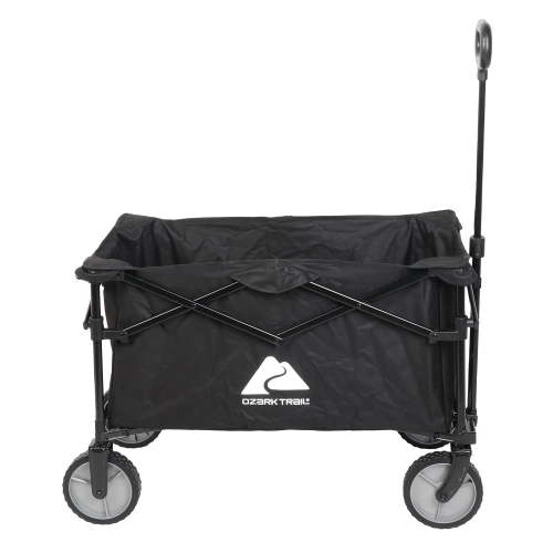 Free Shipping! Ozark Trail Multi-Purpose Big Bucket Cart Black Wagon 24 Inch Tall with Heavy-Duty Wheels
