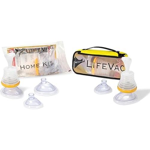 LifeVac Home & Yellow Travel Combo Kit - Portable Suction Rescue Device, First Aid Kit for Kids and Adults, Portable Airway Suction Device for Children and Adults