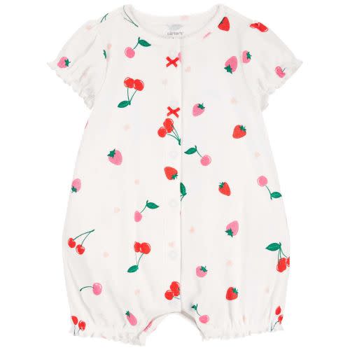White Baby Cherry 3 M Snap-Up Romper | carters.com
