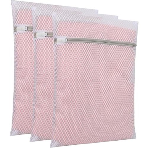 12 x 16 Inches Durable Honeycomb Mesh Laundry Bags,2Pcs/3Pcs lingerie bags for Laundry (Set of 3(12Inch×16Inch))