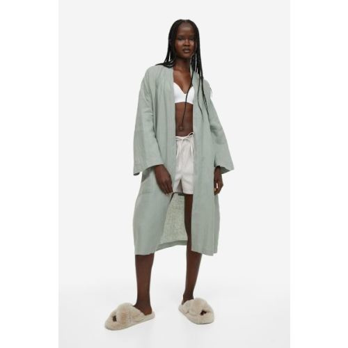 Washed Linen Bathrobe