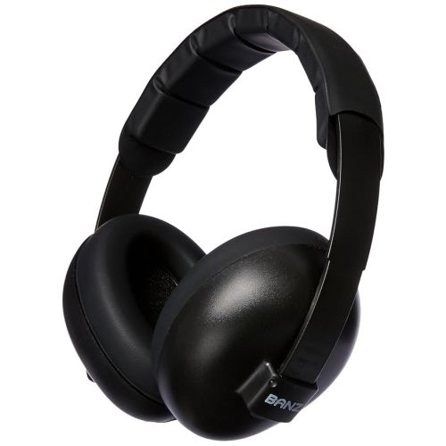 BANZ Baby Earmuffs – Noise Cancelling Headphones for Infant & Toddler Hearing Protection, Baby Ear Muffs Noise Protection, ANSI Certified, Ages 0–2 Years, Adjustable - Black