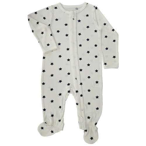 Wonder So Soft Modal by Wonder Nation Baby Gender Neutral Two-Way Zipper Footed Sleep N Play Pajamas, Sizes Preemie–6/9 Months