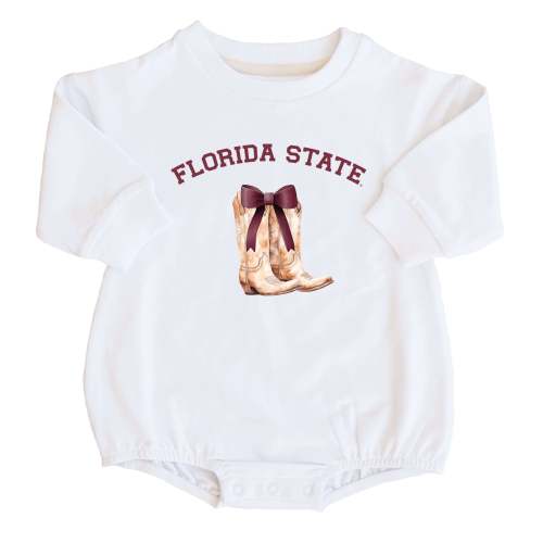 Florida State University | Footballs & Bows Graphic Sweatshirt Bubble Romper