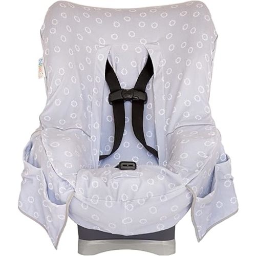 Niko Easy-Wash Children's Car Seat Cover & Liner - Gray Cotton Blend Terry - Fits Most Toddler Car Seats - Universal Fit - Waterproof SEAT Bottom - Machine Wash and Dry
