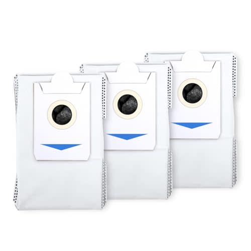 ECOVACS Dustbag 3 Pcs for DEEBOT T30S / T30S COMBO / X2 OMNI/ X2 COMBO / X2 OMNI COMPLETE Robot Vacuum and Mop Combo, White