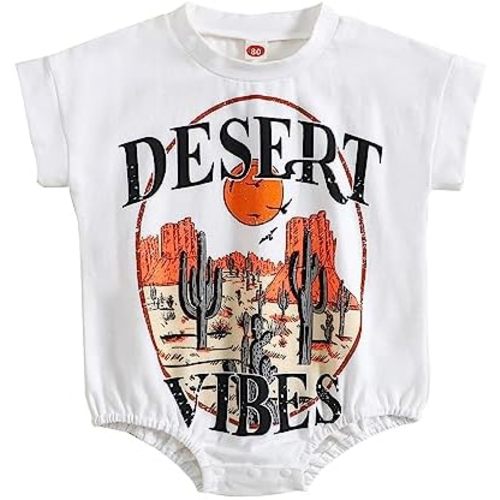 SAYOO Western Baby Girls Boys Bodysuit Clothes Country Cowboy Cowgirl Funny Cute Infant Creeper One-Piece Baby Bodysuit