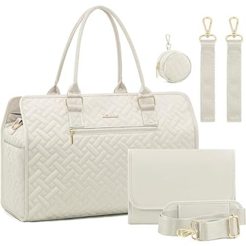 LOVEVOOK Diaper Bag Tote with Pacifier Case and Changing Pad,Large Baby Bag for Mom,Baby Essentials for Hospital Travel