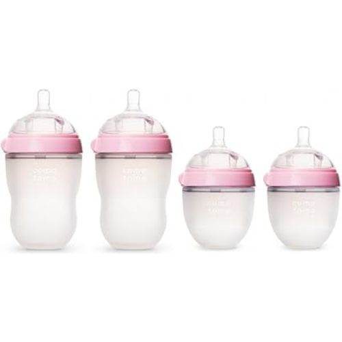 Comotomo 5 oz and 8 oz Baby Bottles, 4 Pack
