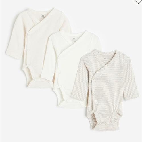 3-pack Long-sleeved Bodysuits