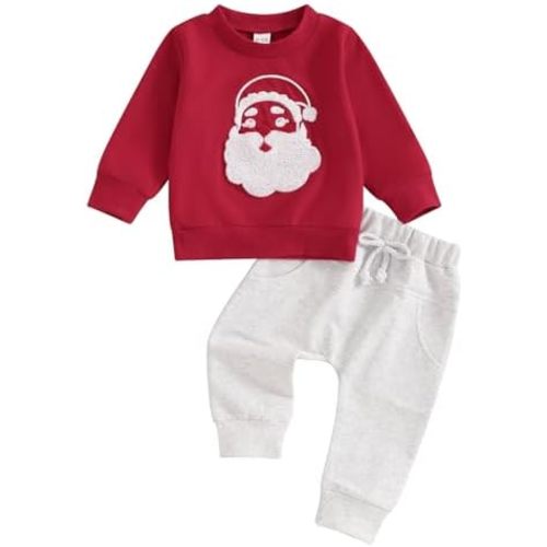 Christmas Toddler Baby Boy Outfit Gingerbread Sweatshirt Pants Cute My First Christmas Baby Boy Outifts