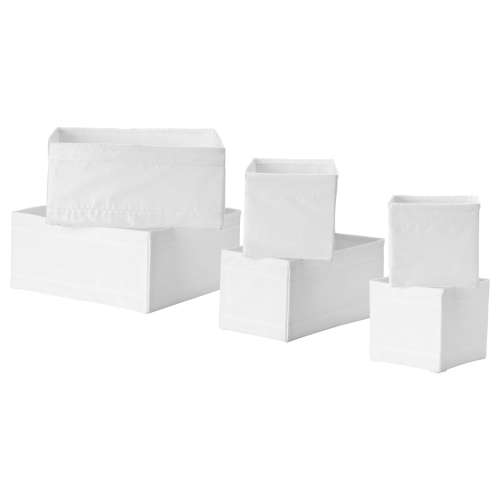 SKUBB Box, set of 6 - white