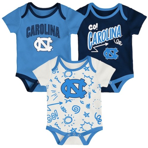 North Carolina Tar Heels Outerstuff Newborn & Infant Three-Pack All Day Play Bodysuit Set
