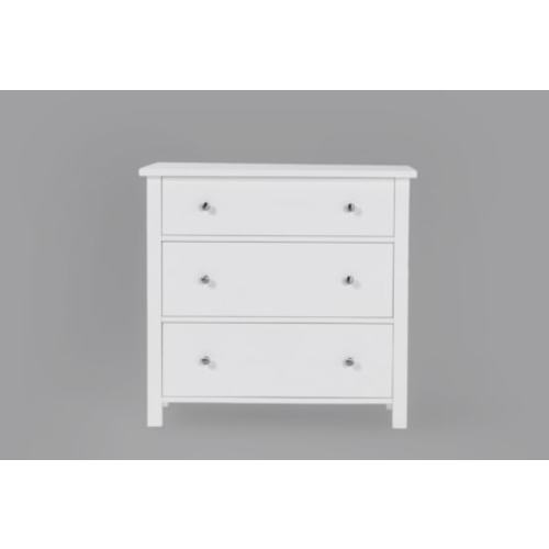 Felipe White 3-Drawer Dresser