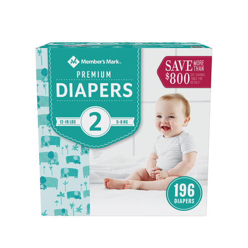 Member's Mark Premium Baby Diapers, Sizes: Newborn - 7 - Sam's Club
