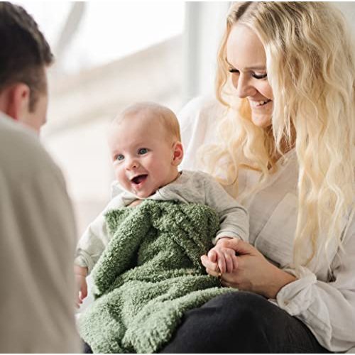 SARANONI Bamboni Luxury Baby Blanket (Olive, Mini 15" x 20")