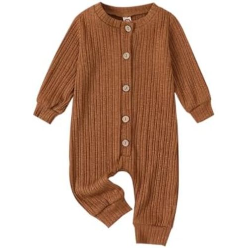 Infant Baby Girl Boy Fall Clothes Knit Long Sleeve Onesie Ribbed Romper Jumpsuit Sweater Winter Coming Home Outfits