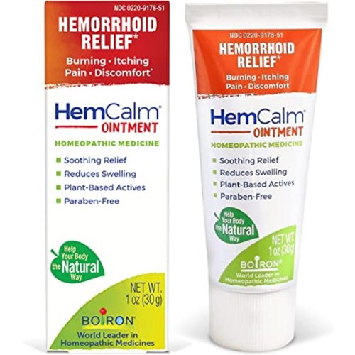 Boiron HemCalm Ointment for Hemorrhoid Relief of Pain, Itching, Swelling or Discomfort - 1 oz