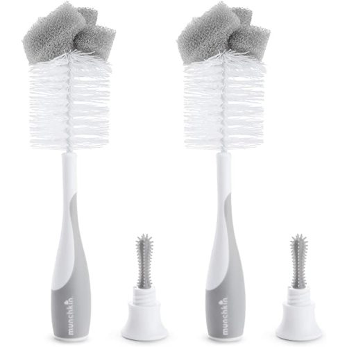 Munchkin® Sponge™ Bottle Brush, Grey, 2 Count (Pack of 1)