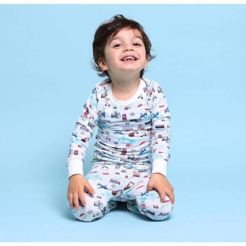 Organic Long Sleeve Pajamas, Transportation - Norani | Maisonette