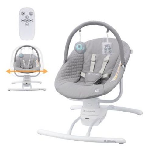 Baby Trend Sit N Sway Portable Baby Swing - Dash Gray: Adjustable Speed, Detachable Toy Bar, 5-Point Harness