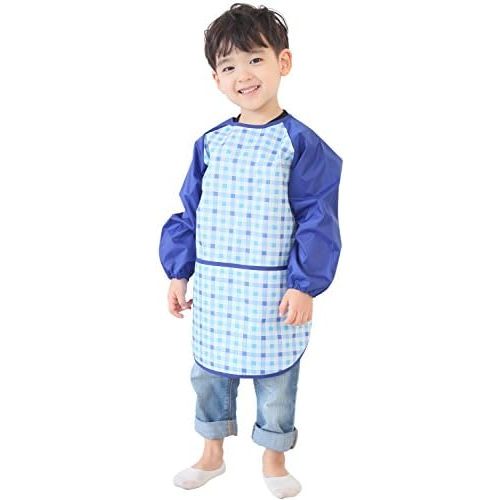 Kids Waterproof Art Smock – Long Sleeve Apron for Painting, Baking, Sensory Play (Ages 1–10)