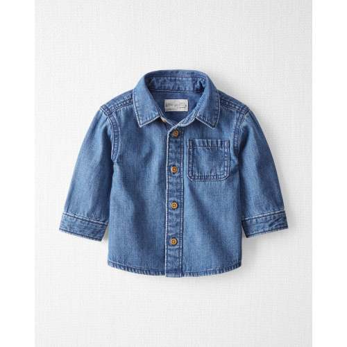 Baby Organic Cotton Chambray Button-Front Shirt - Little Planet | Carter's