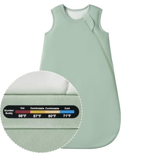 Slumber Buddy Baby Bamboo Viscose Sleep Sack, 70% Rayon Made from Bamboo 30% Cotton 1.0 TOG Months Toddler Infant