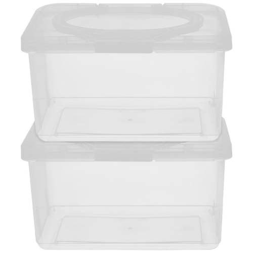 2pcs Clear Baby Wipe Dispensers Refillable Container