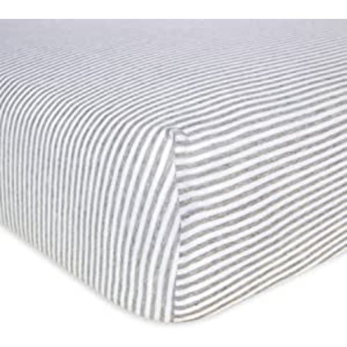 Amazon.com : Burt's Bees Baby - Fitted Crib Sheet, Boys & Unisex 100% Organic Cotton Crib Sheet For Standard Crib and Toddler Mattresses (Heather Grey Thin Stripes) : Baby