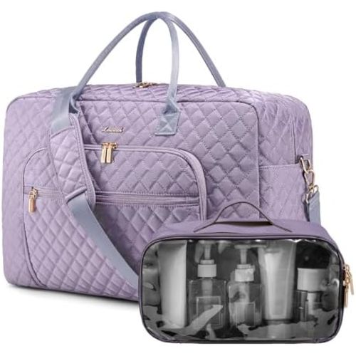 LOVEVOOK Travel Duffle Bag, Weekender Bag for Women with Toiletry Bag Carry on Overnight Bag with Laptop Compartment, Yoga Gym Bag with Wet Pocket Shoe Bag, Hospital Bag for Labor and Delivery