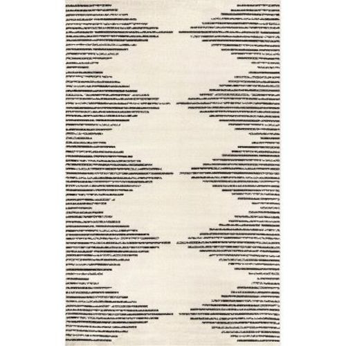Nuloom Romina Trellis 5x8 Indoor Area Rug For Living Room Bedroom Dining Room Kitchen, Black/ivory