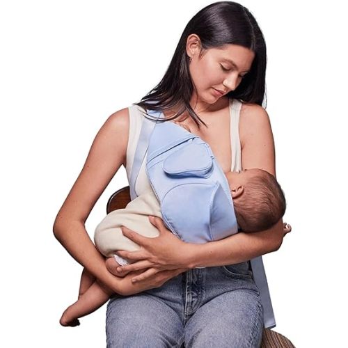 Adjustable Breastfeeding Cloud 9 On-The-Go Nursing Pillow by Swehl | Multi-Use Nursing Pillow Made from Recycled Mesh & Nylon | Support for Infants & Newborns with Storage | Baby Registry Must-Have