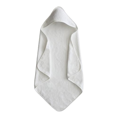 mushie Baby Hooded Towel | Organic Cotton (Pearl)
